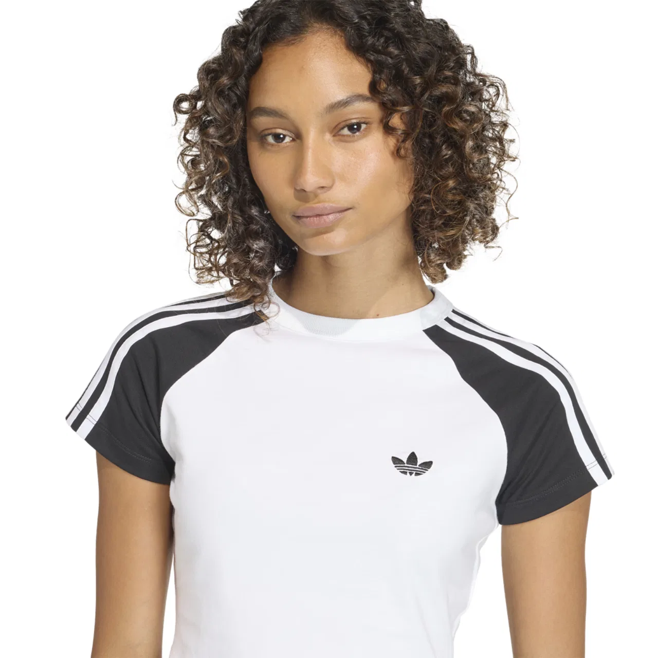 Женская футболка SST Baby Adidas, цвет Black/White/White — фото 4