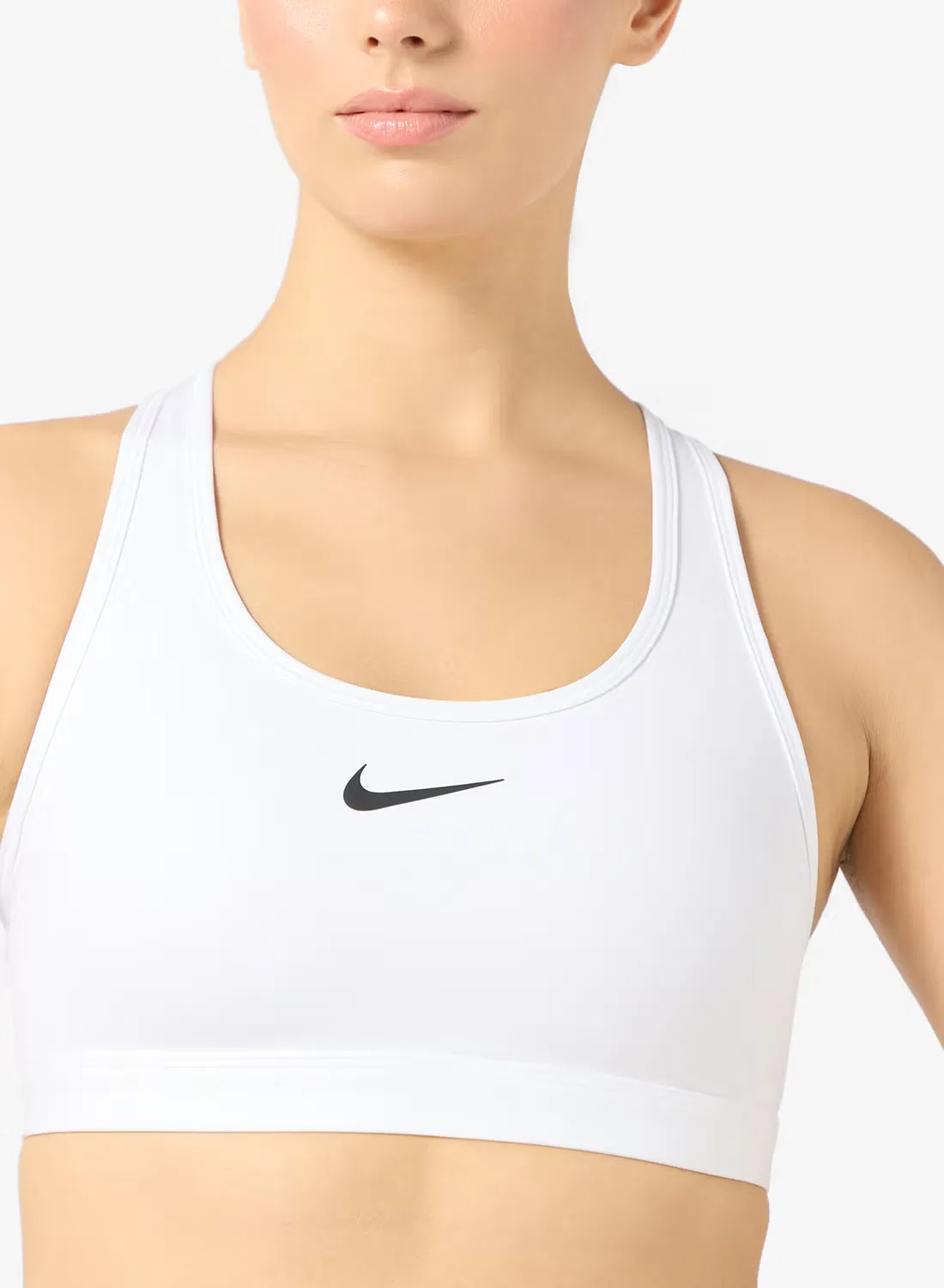 Бюстгальтер спортивный с вшитыми чашечками Nike, белый — фото 3