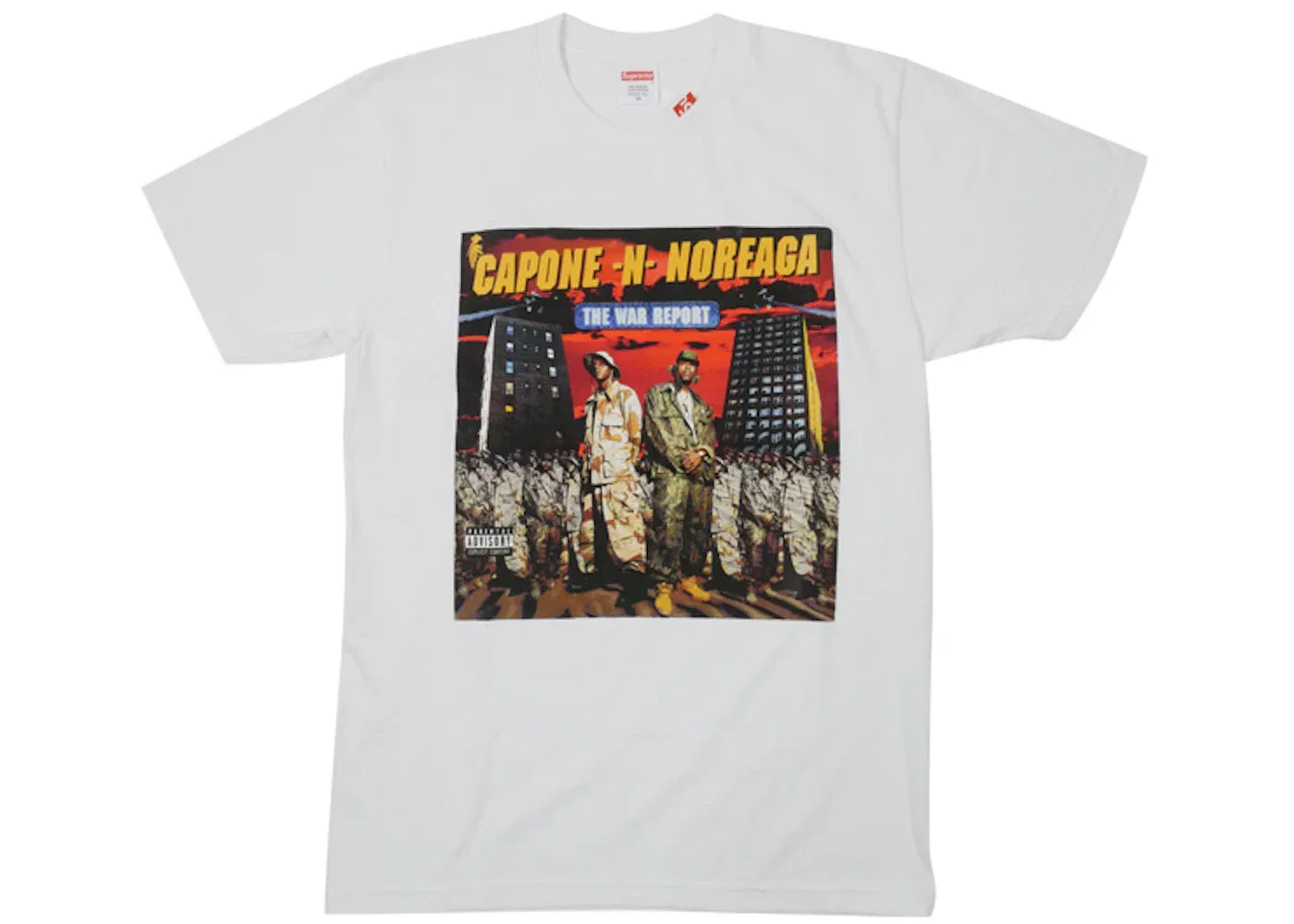 Мужская футболка с принтом Supreme The War Report Tee, White