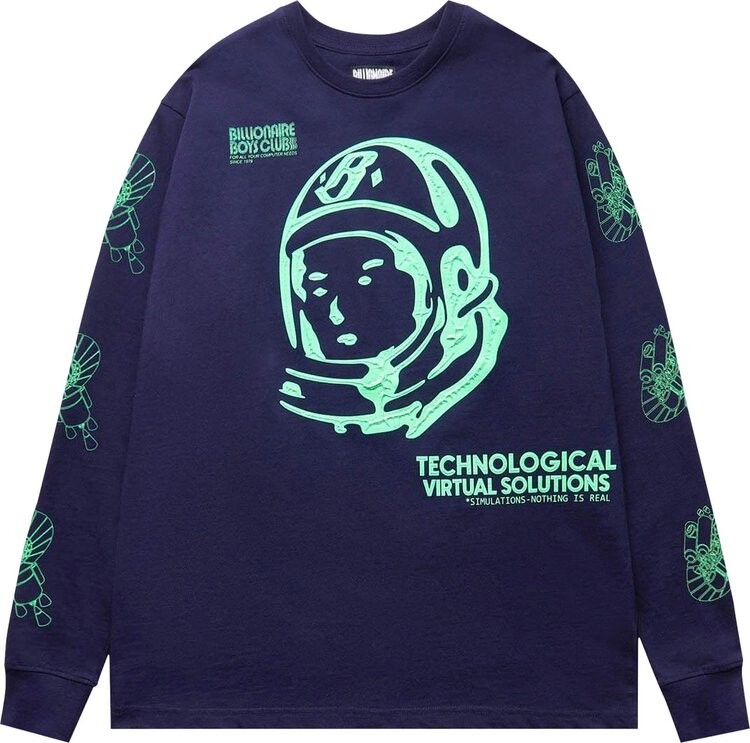 

Лонгслив Billionaire Boys Club Systematic Long-Sleeve Tee 'Evening Blue', синий