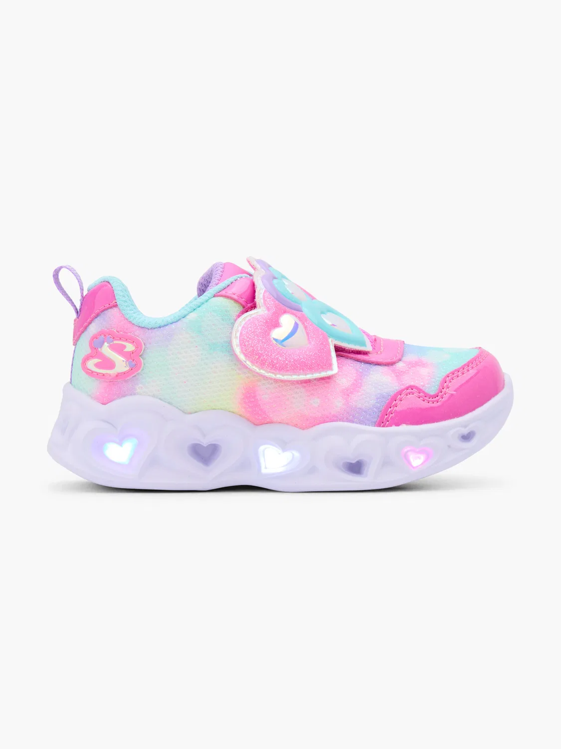 Детские кроссовки со светодиодами Skechers, розовый