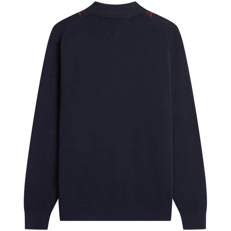 Мужской джемпер-поло с воротником DW5, Tommy Hilfiger, Navy Blue Red Multicolor — фото 4