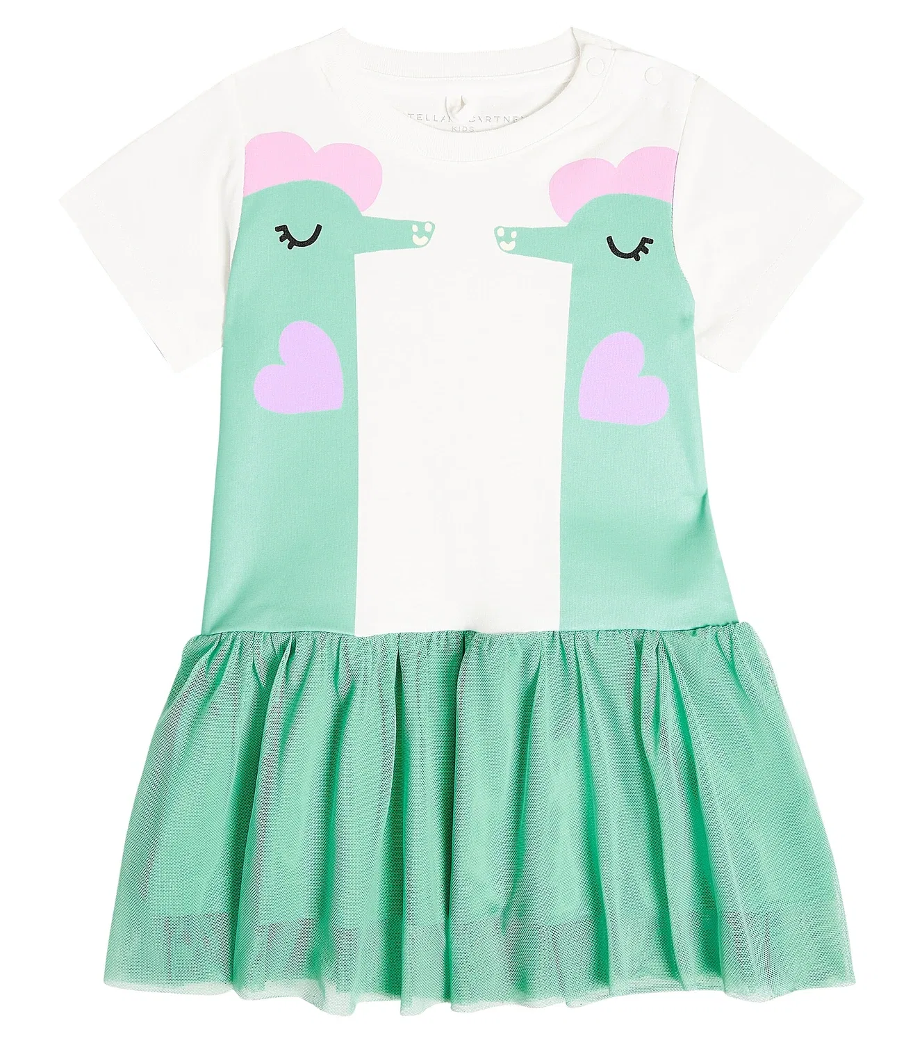 Платье из хлопка Stella Mccartney Kids, белый