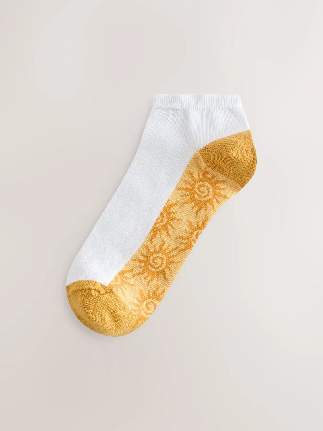 Носки женские, принт фрукты, Footbed Trainer Socks 4 Pack Next, белый/яркие фрукты — фото 3