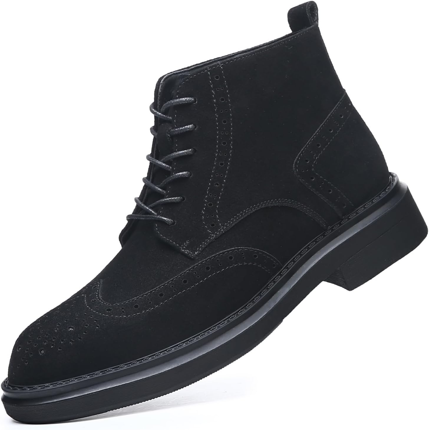 

Мужские ботинки-чукка из натуральной замши, комфортные броги с крылатым носком Yrzhgdl, черный