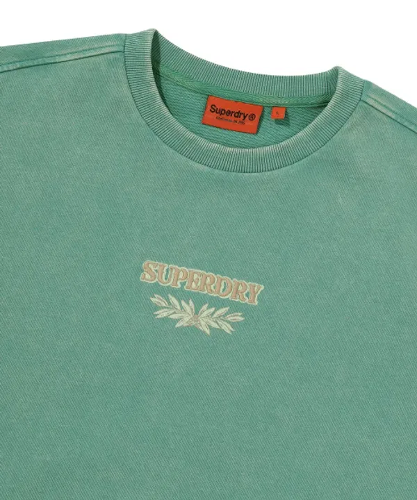 Свитшот с графическим принтом, Superdry, зеленый — фото 3