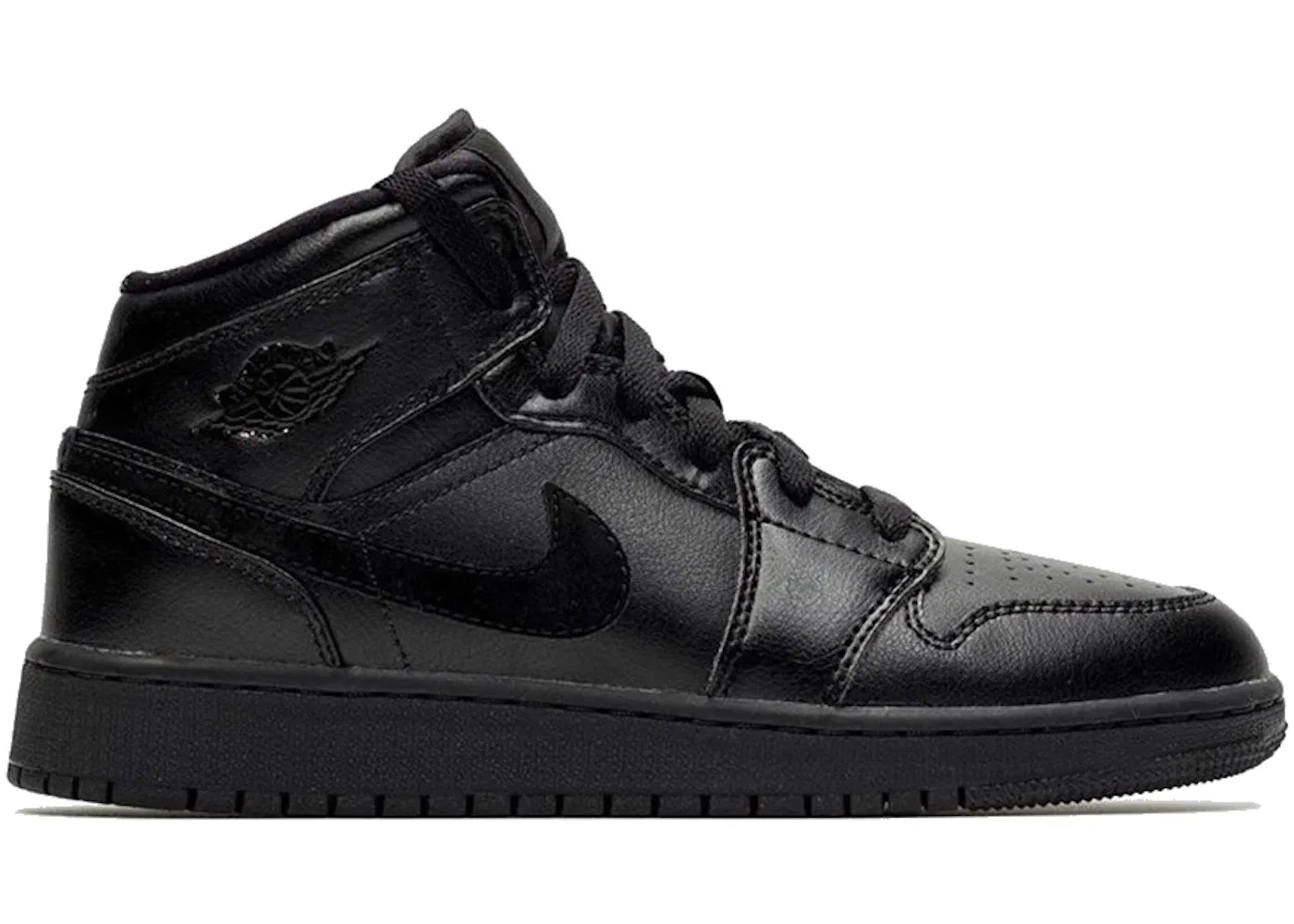Детские кроссовки Lifestyle с высоким верхом Jordan 1 Mid Jordan, Color: Black Black Black
