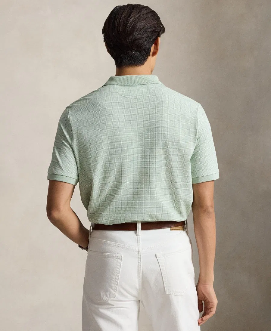 Поло с принтом Glen Plaid Polo Ralph Lauren, Small Glen-Light Green — фото 4