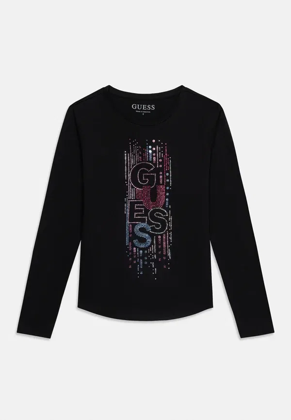 Детская/Подростковая футболка стандартного размера с длинными рукавами Guess, черный — фото 3