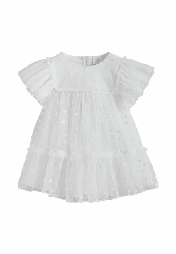 Платье с вышивкой Day dress Next, белый бант