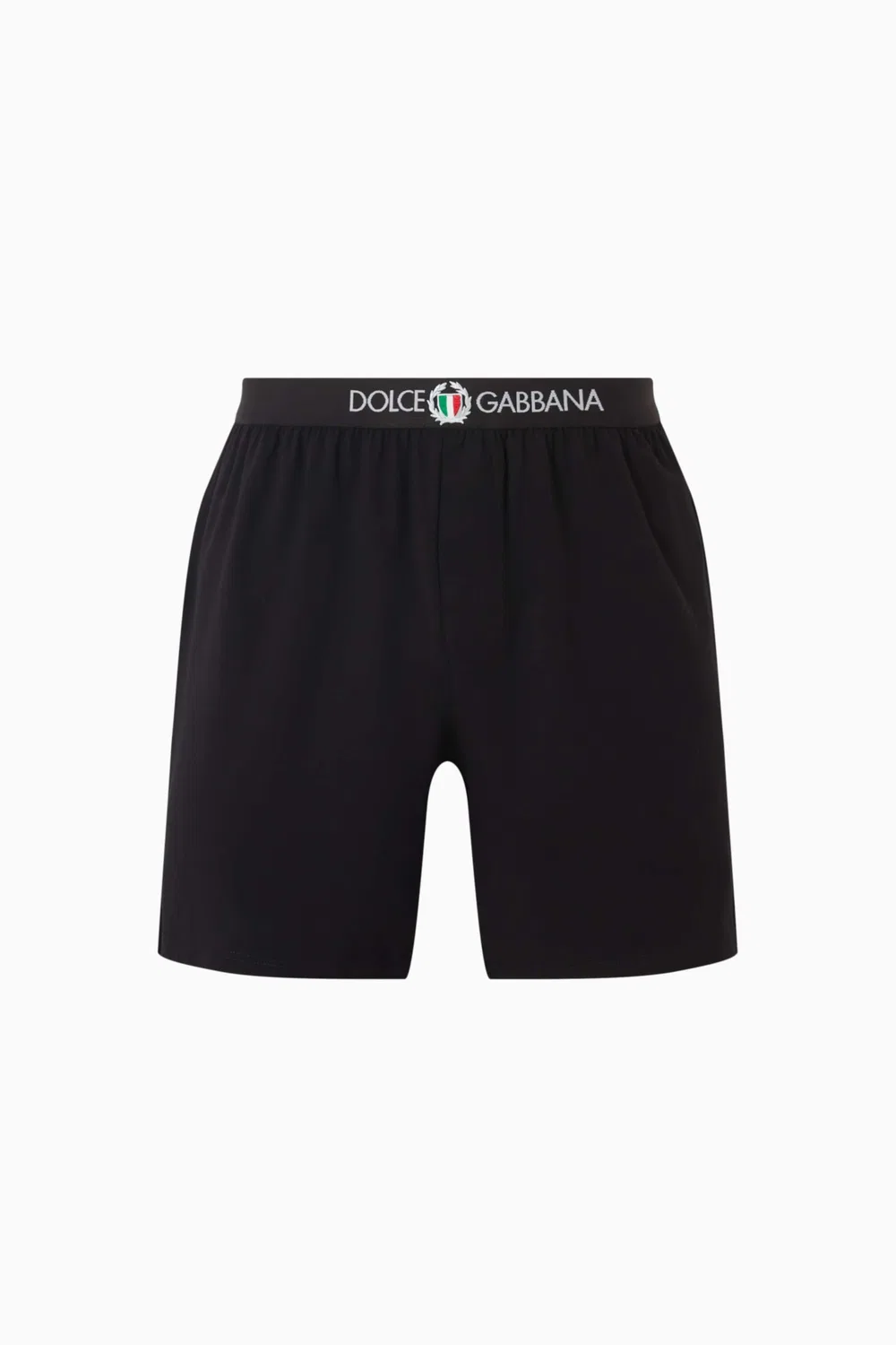 Боксеры с логотипом на поясе из хлопка Dolce & Gabbana, черный