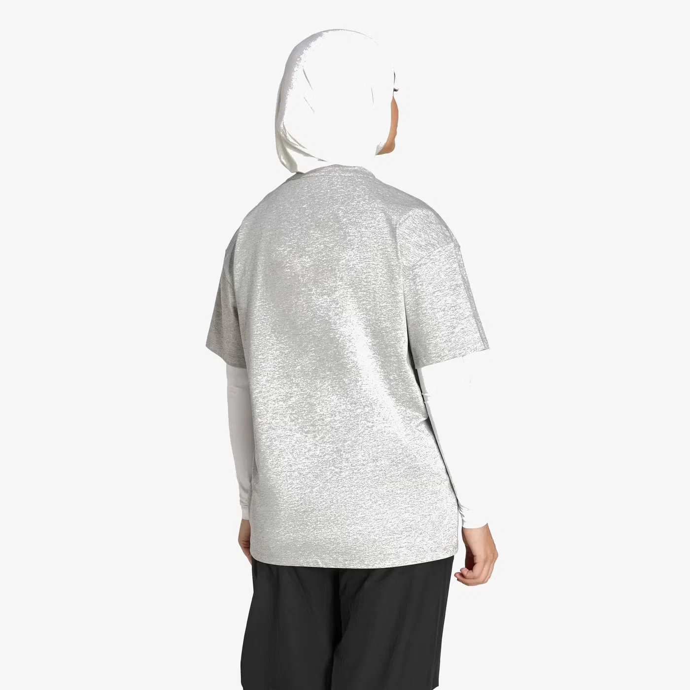 Футболка оверсайз для тренировок Primelift Essentials Adidas, серая — фото 3