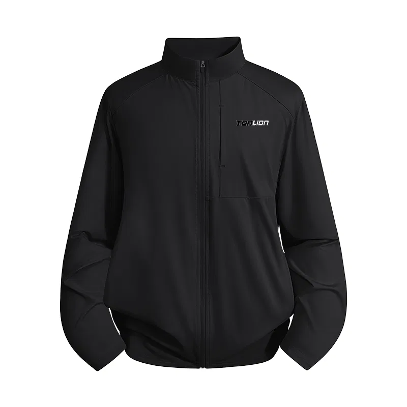 Детская ветровка Stand Collar Long Sleeve Sun Protection Clothing Tonlion, Черный