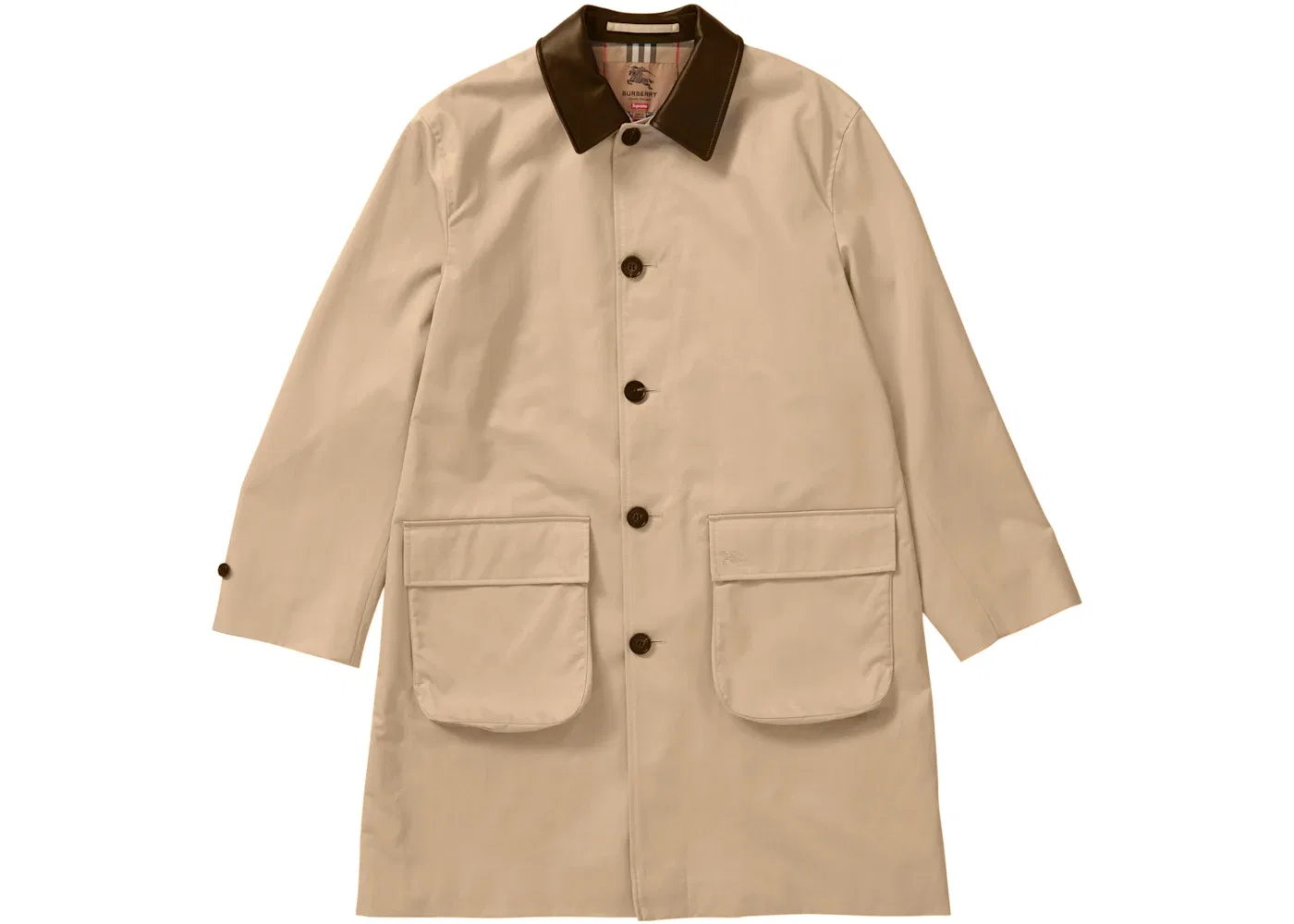 Мужское пальто с поясом Supreme Trench Beige