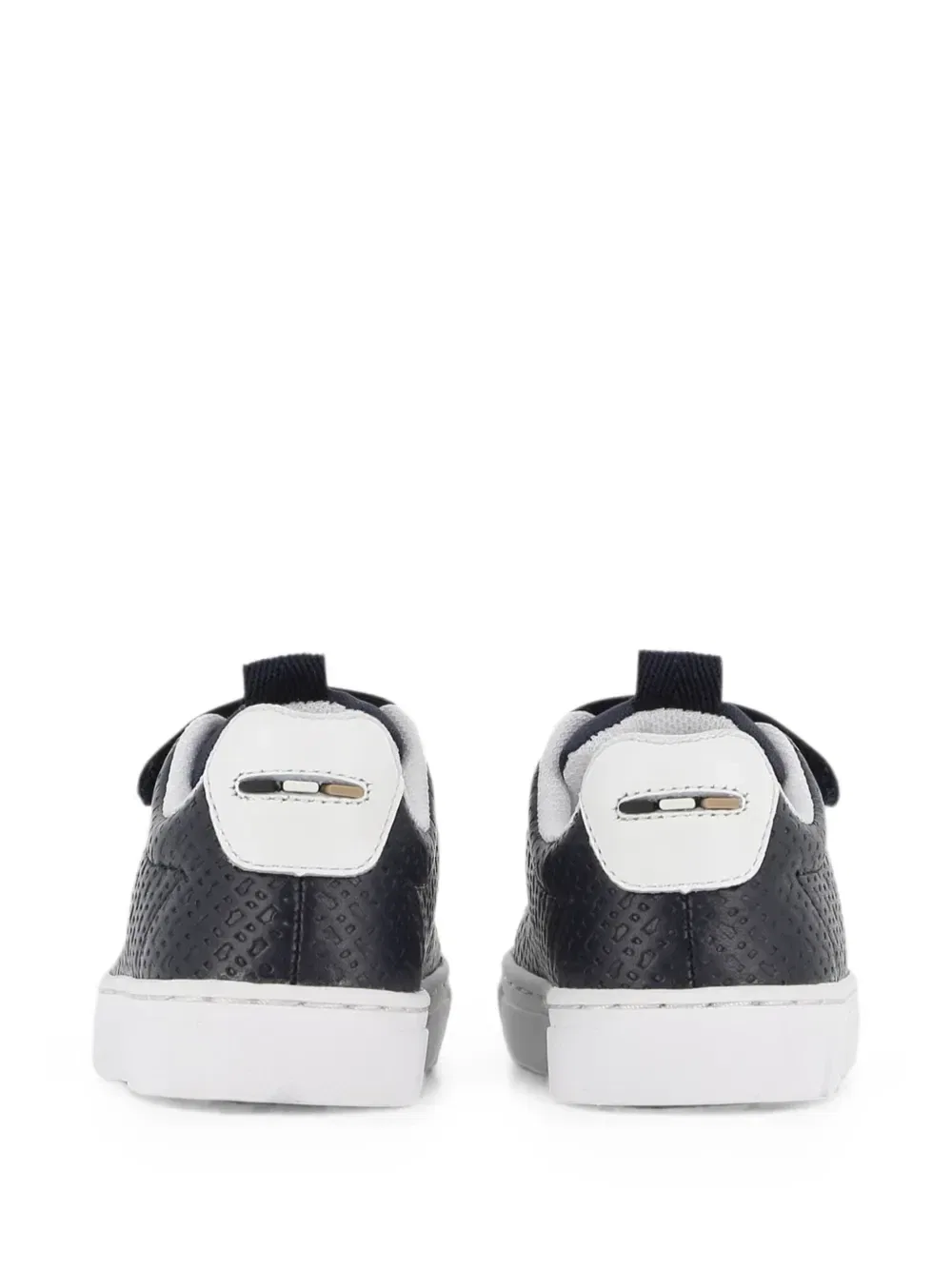 Кроссовки на липучках с тисненой монограммой Boss Kidswear, синий — фото 3