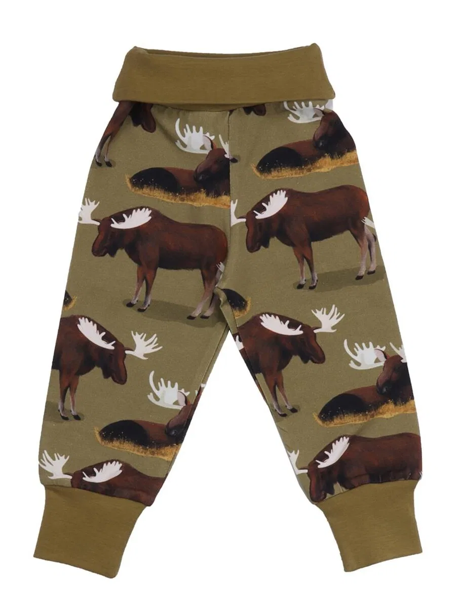 Брюки Walkiddy Regular Pants 'Walkiddy - Majestik Mooses Pants' зеленого цвета — фото 2