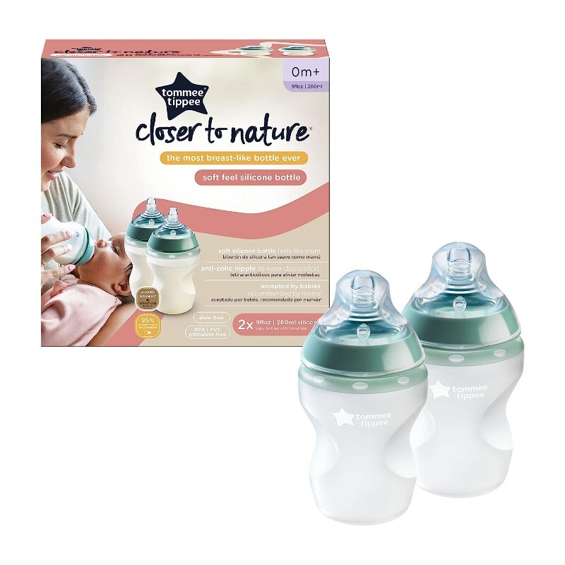 Бутылочки для кормления 2 шт. по 265 мл Tommee Tippee Silicone, прозрачный — фото 3