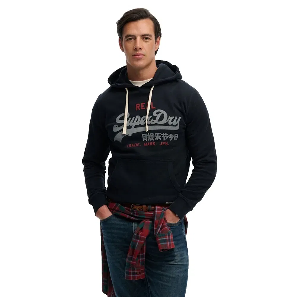 Худи Vintage Logo Classic Superdry, черный