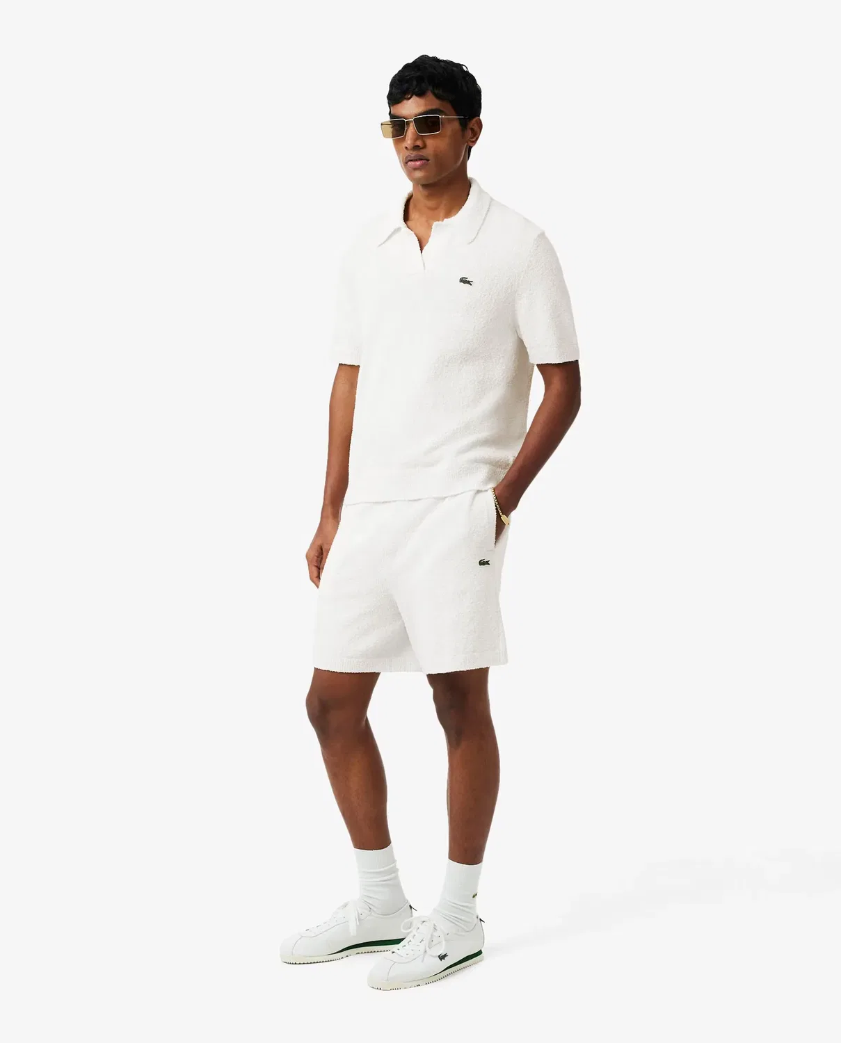 Мужские шорты из махровой ткани Lacoste, Blanco