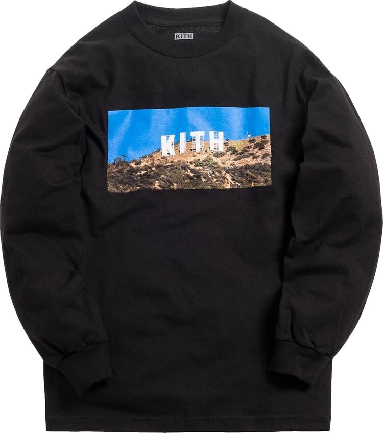 

Футболка Kith Hollywood Long-Sleeve T-Shirt 'Black', черный