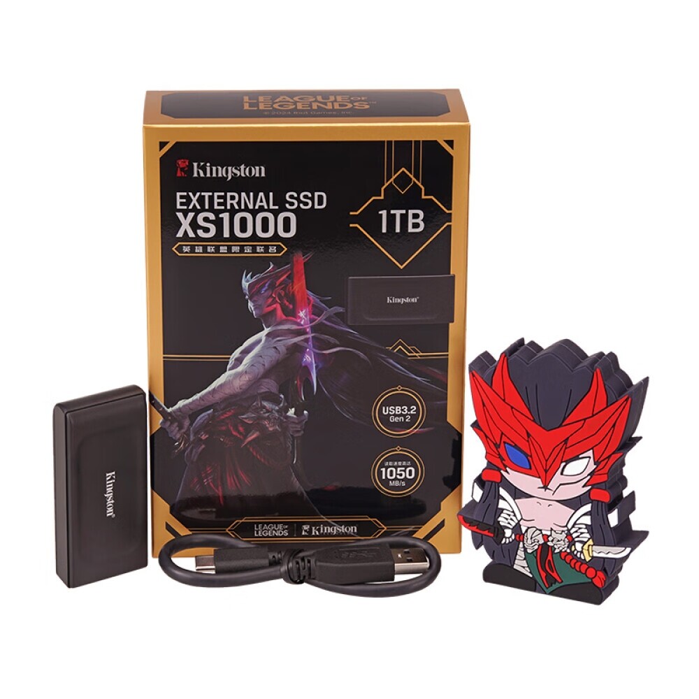 

Внешний диск SSD Kingston XS1000, League Of Legends Edition, 1 ТБ, черный