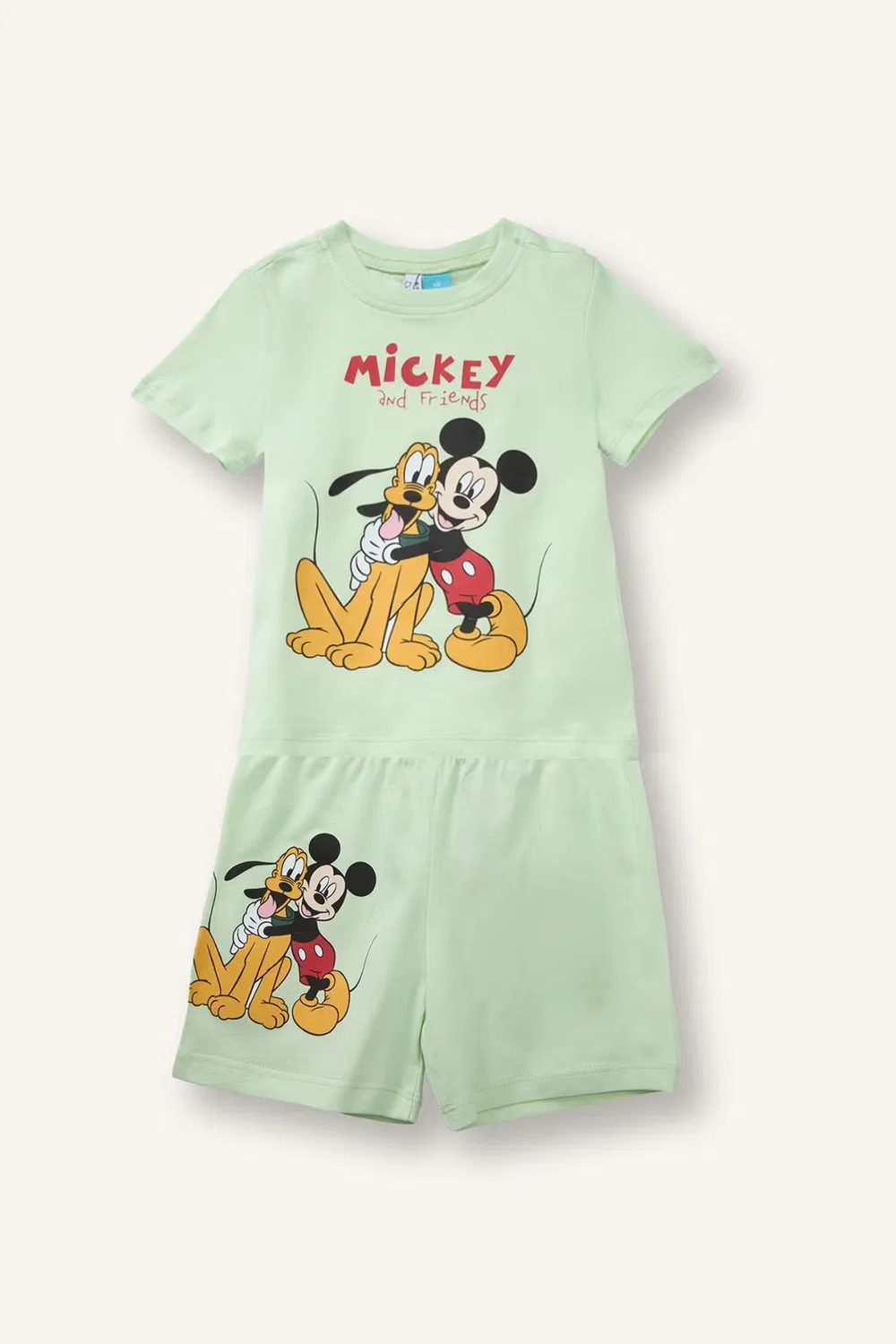 Пижама вязаная с принтом Mickey & Minnie Defacto, зеленый