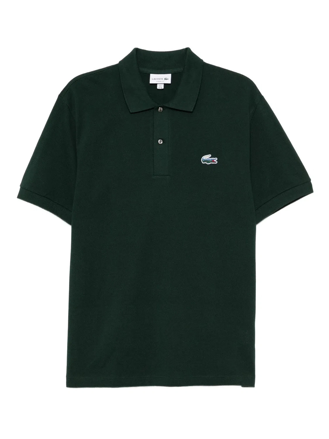 Поло из хлопка с логотипом Lacoste, темно-зеленый