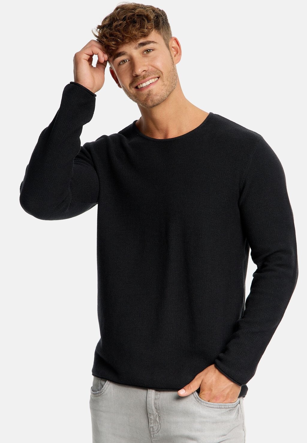 

Вязаный свитер LOAKIM INDICODE JEANS, цвет black