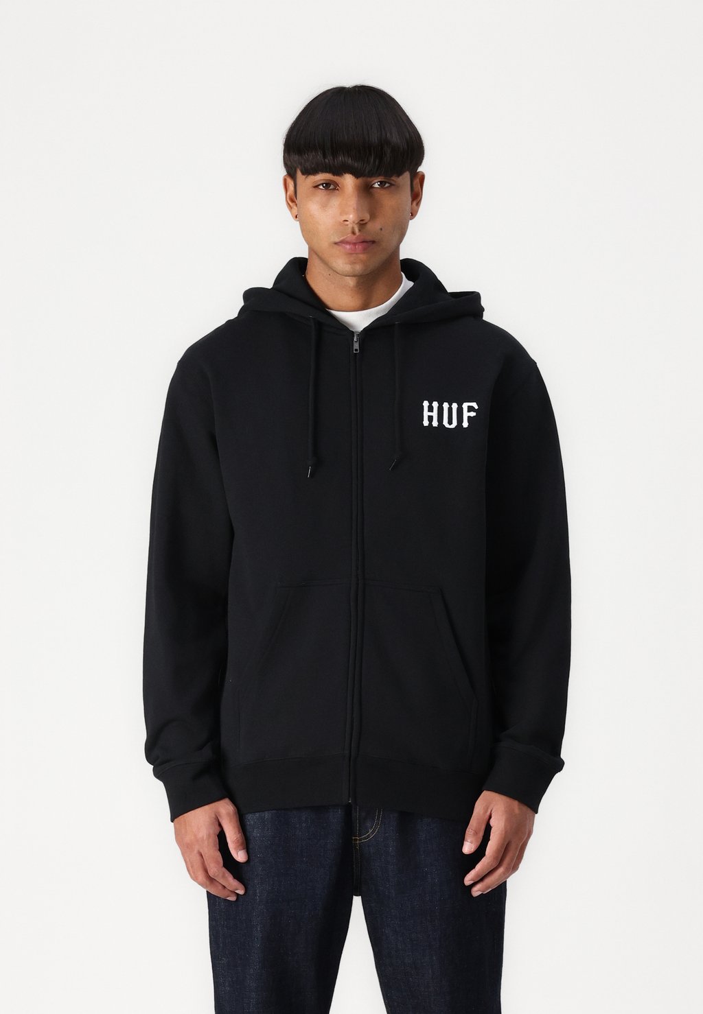 

Толстовка на молнии CLASSIC LOGO UNISEX HUF, черный