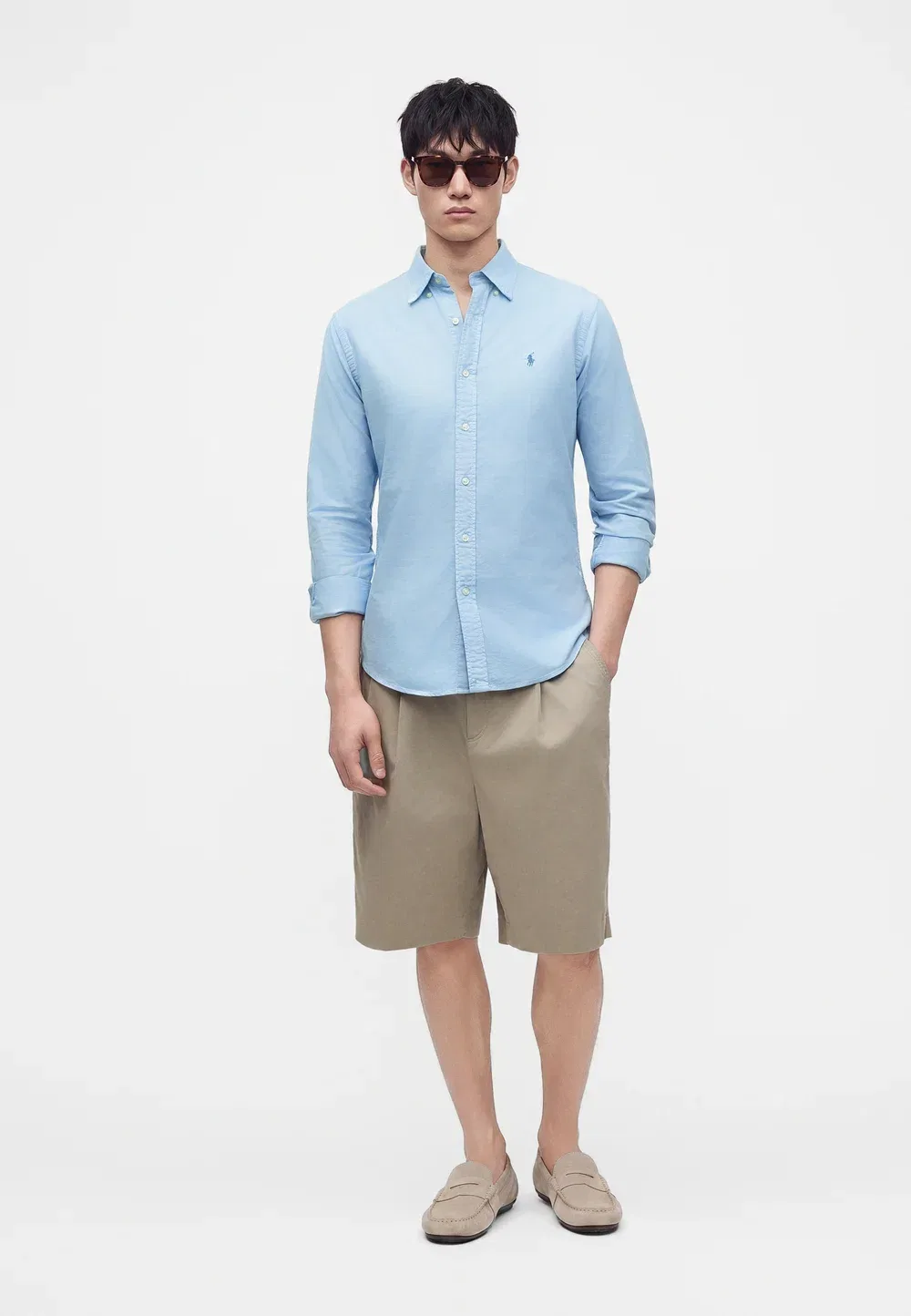 Спортивная рубашка с длинным рукавом Polo Ralph Lauren, Chambray Blue — фото 2