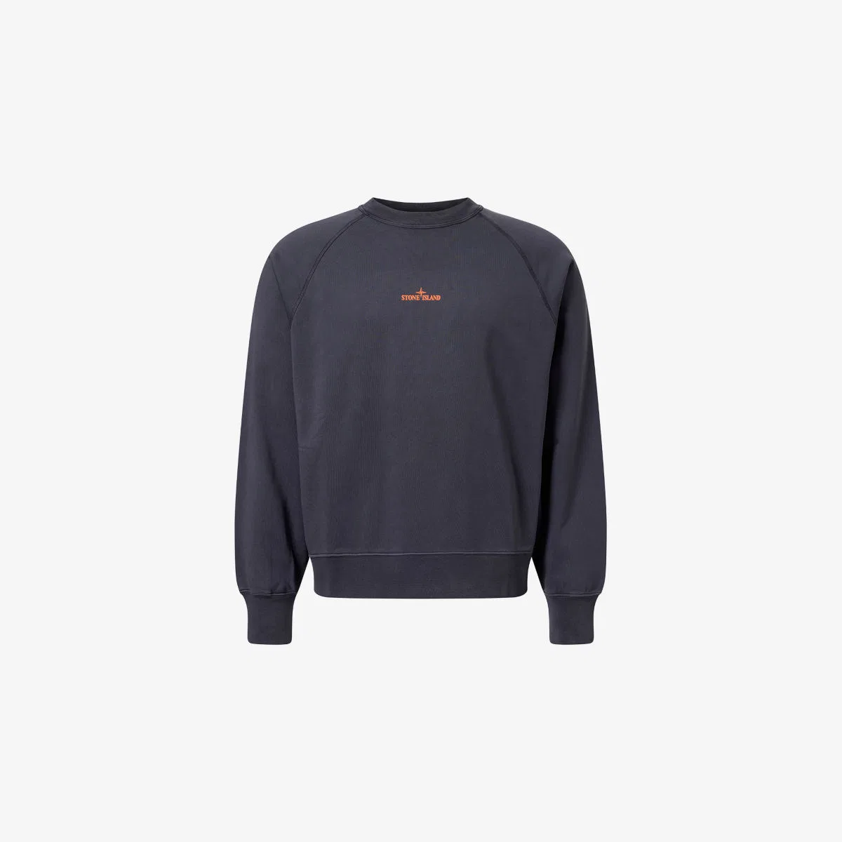 Толстовка из хлопкового трикотажа с логотипом компаса в виде брызг краски Stone Island, темно-синий