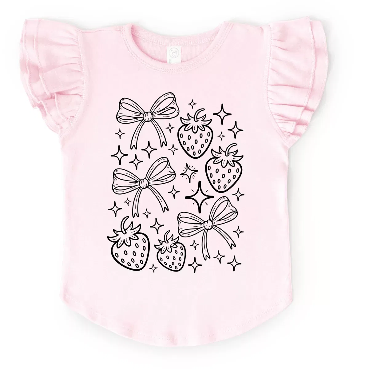 Детское футболка с коротким рукавом Coquette Strawberries And Sparkles The Juniper Shop, White