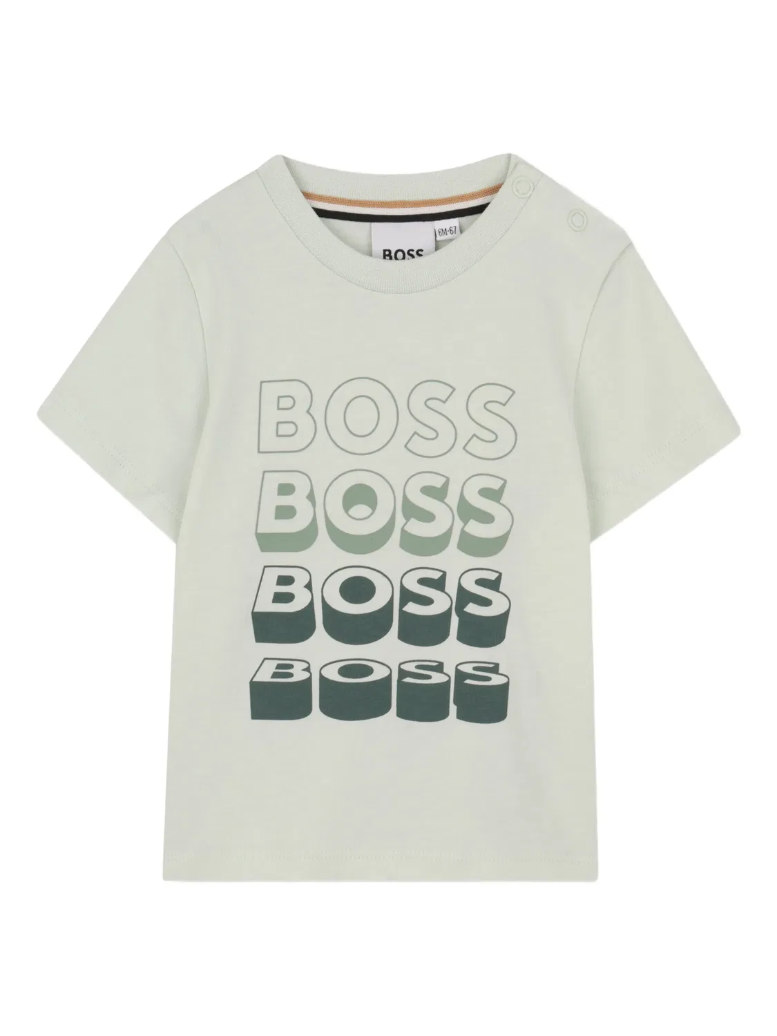 Футболка с коротким рукавом и круглым вырезом BOSS, зеленый