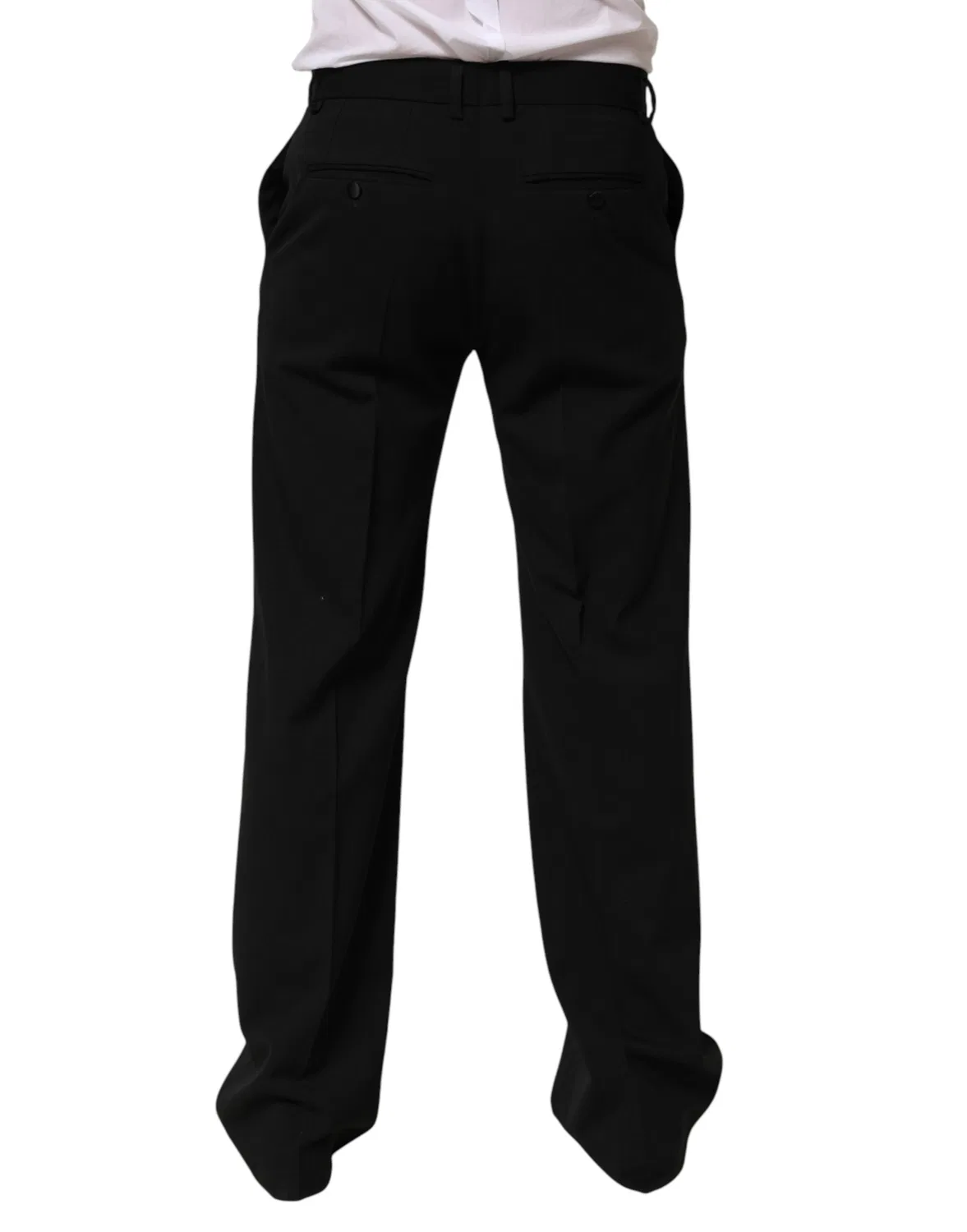 Мужские брюки классические из шерсти Dress Pants Dolce & Gabbana, Black — фото 4
