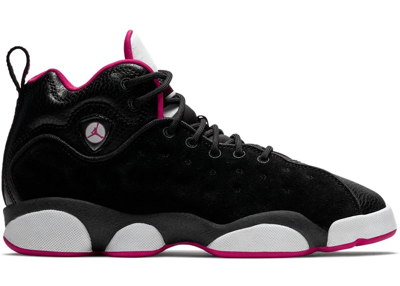 Детские кроссовки Lifestyle с принтом Jordan Jumpman Team 2 Jordan, Black/Rush Pink-White