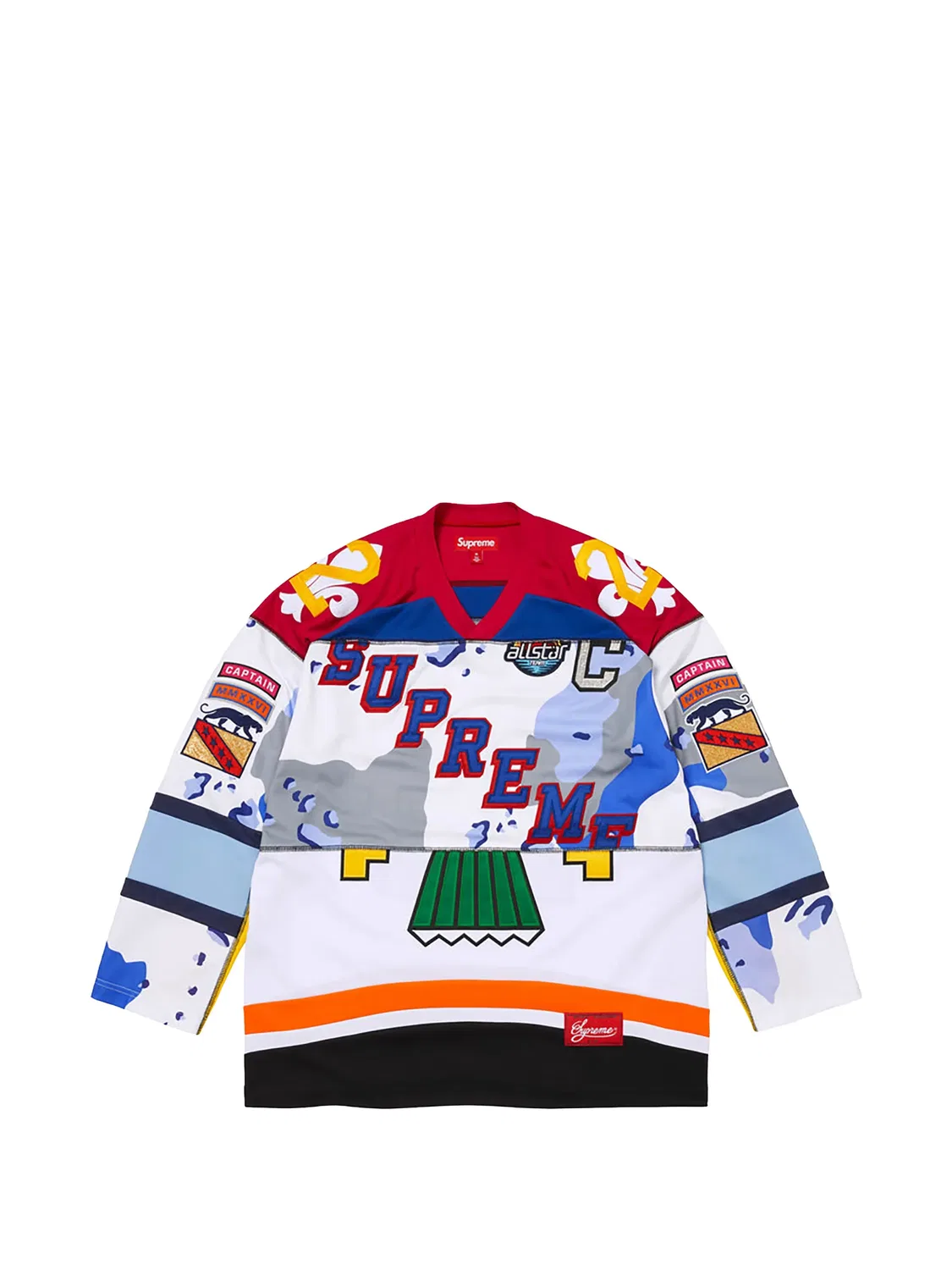 Топ из джерси со вставками Supreme, белый