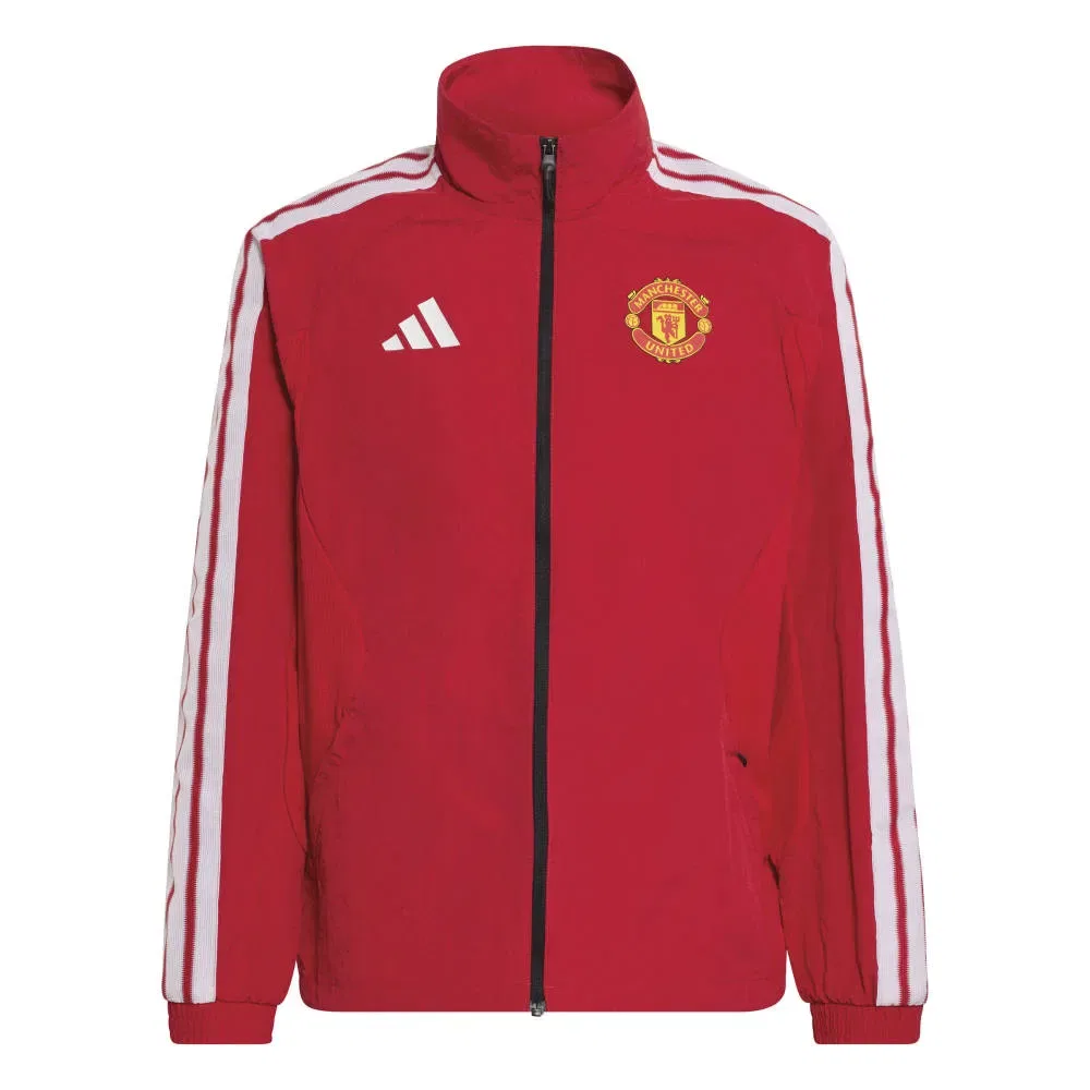 Детская куртка с принтом Manchester United Home Anthem Adidas, Red