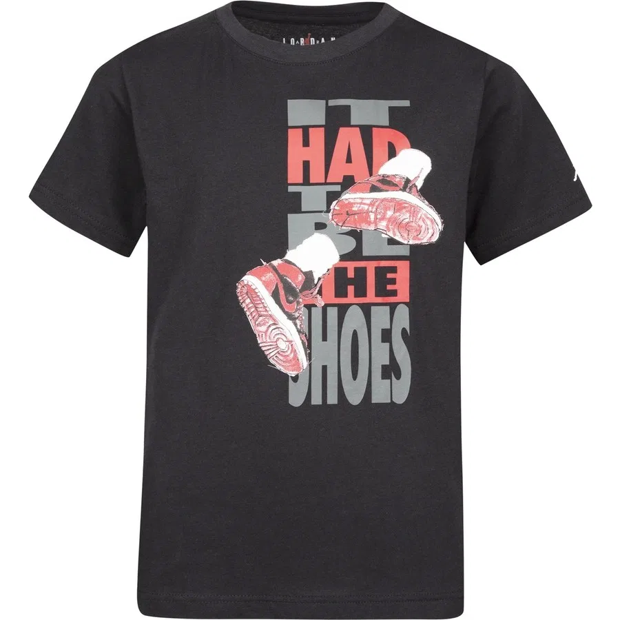 Детская футболка с принтом Jdb The Shoes Ss Tee Nike, Черный
