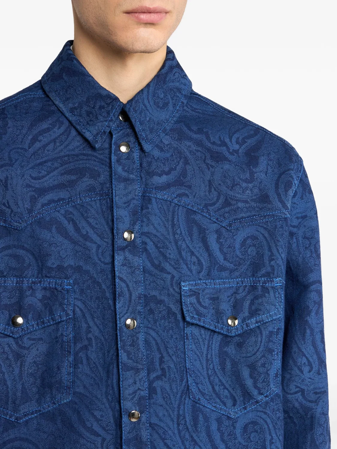 Рубашка из денима Etro, синий — фото 3