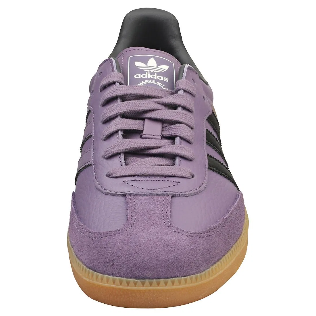 Детские кроссовки для девочек с замком-шнурком Samba Adidas, Shadow Violet Carbon Core White — фото 2