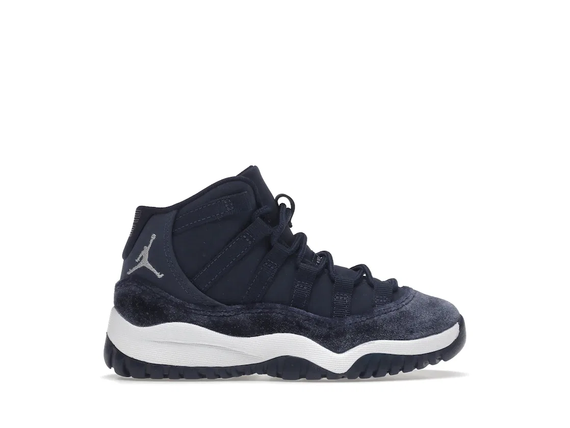 Детские кроссовки Lifestyle с замшевым верхом Jordan 11 Retro Jordan, Midnight Navy/Metallic Silver/White