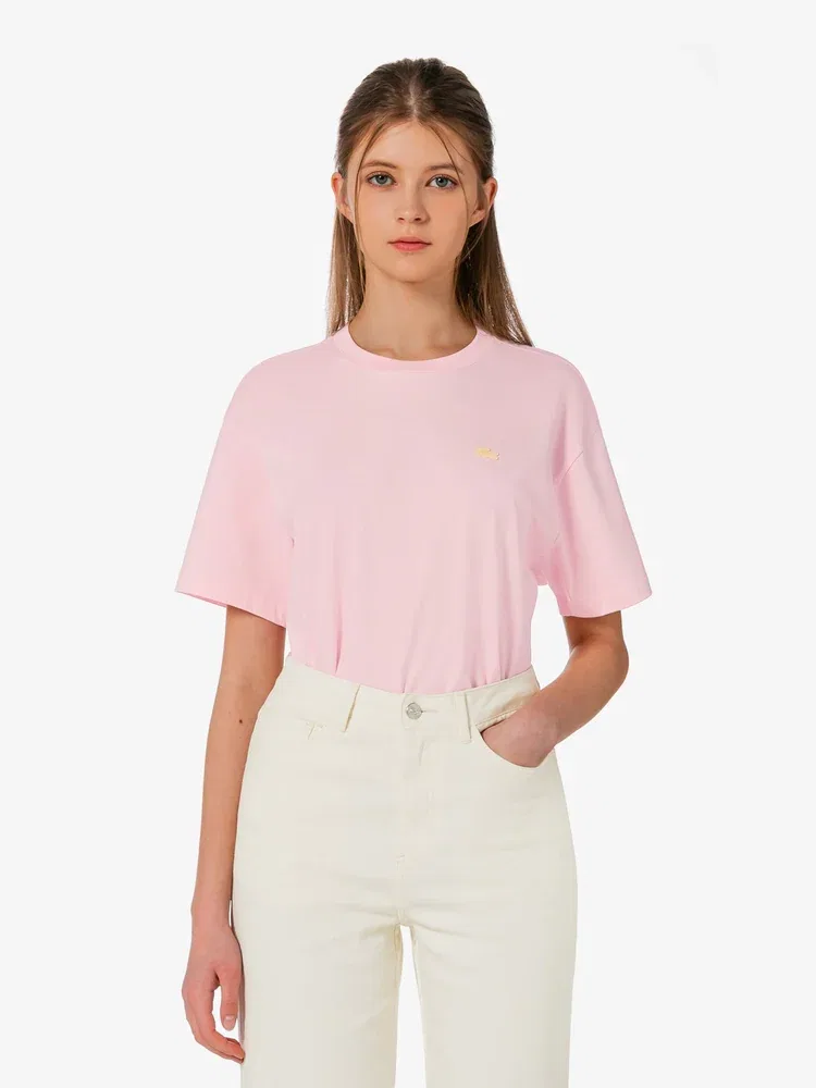 Футболка LACOSTE Color Croc, розовая — фото 4