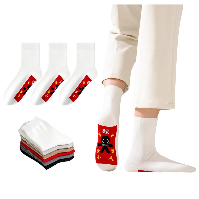 Детские носки с принтом, комплект из 3 пар, Unisex Crew Socks, MIIOW