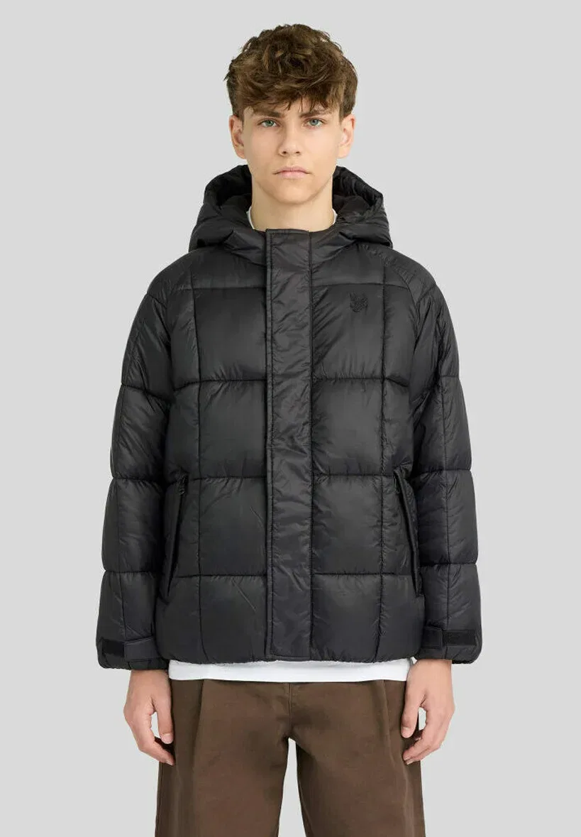 Куртка средней высоты, стеганая куртка с принтом орла в тон - зимняя куртка Lyle & Scott, Jet Black — фото 2