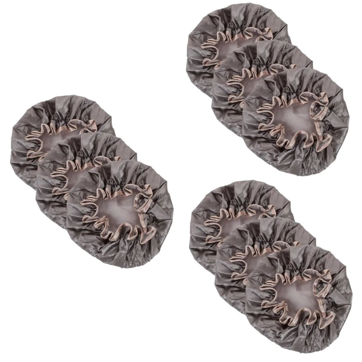 Многослойная водонепроницаемая шапочка для душа, 9 шт, Healeved, серый