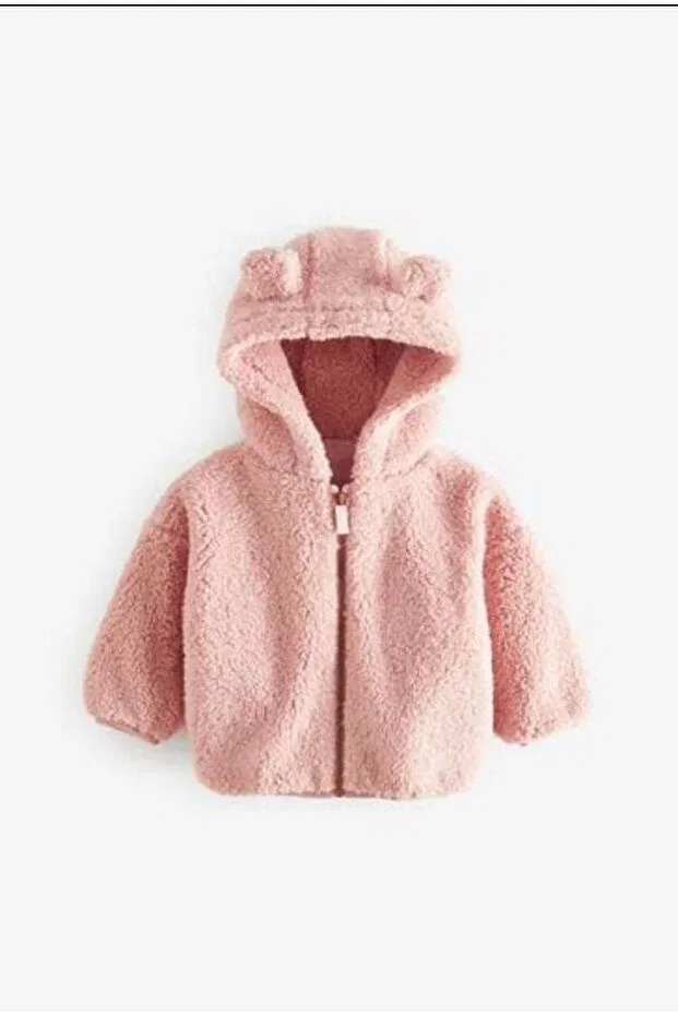 Детское пальто для девочек с капюшоном Next Baby, Pink