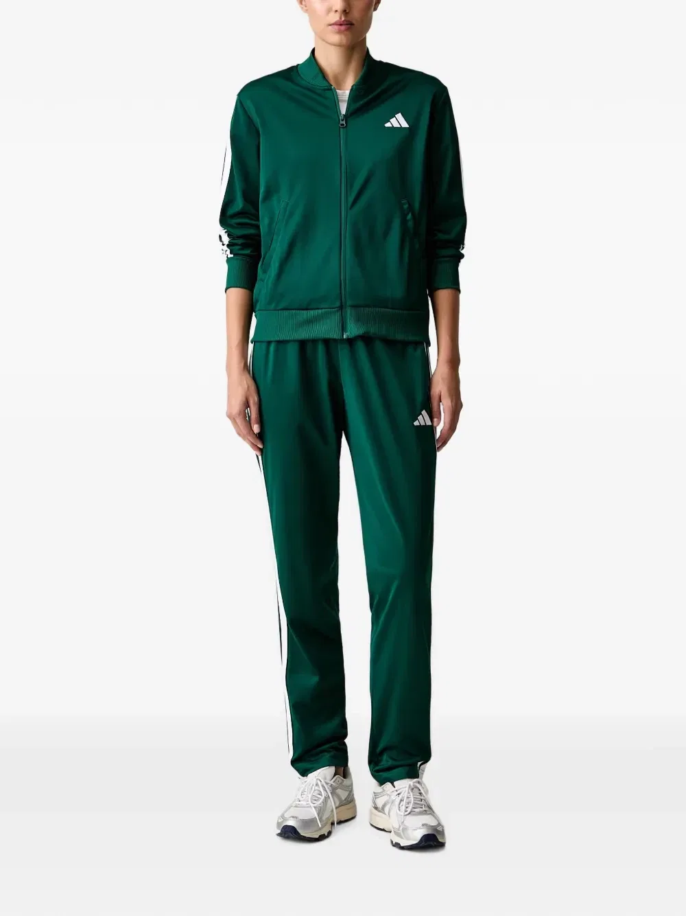 Спортивный костюм Dayready с боковыми полосками Adidas, зеленый