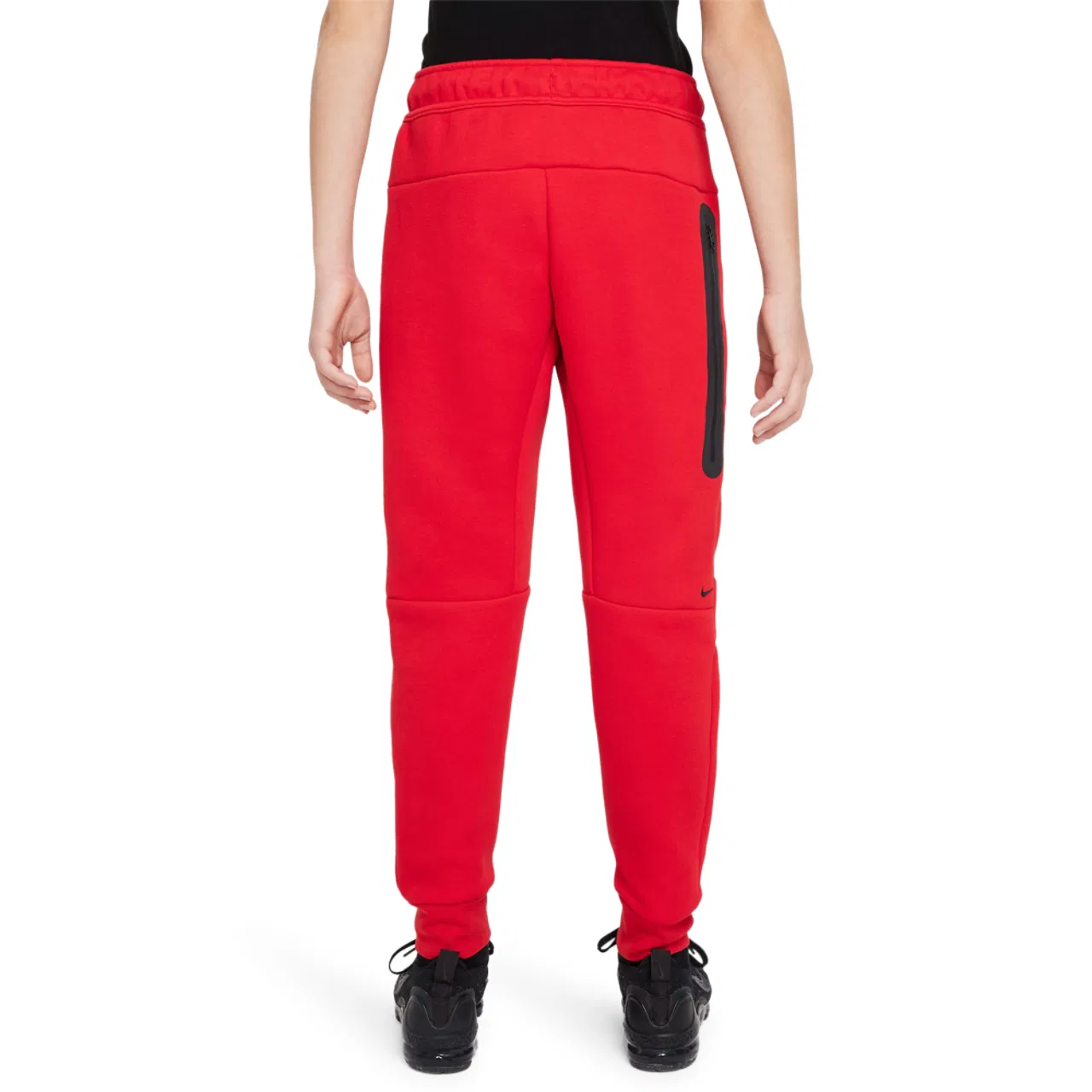 Брюки для мальчиков Tech Fleece Nike, цвет Black/University Red — фото 2