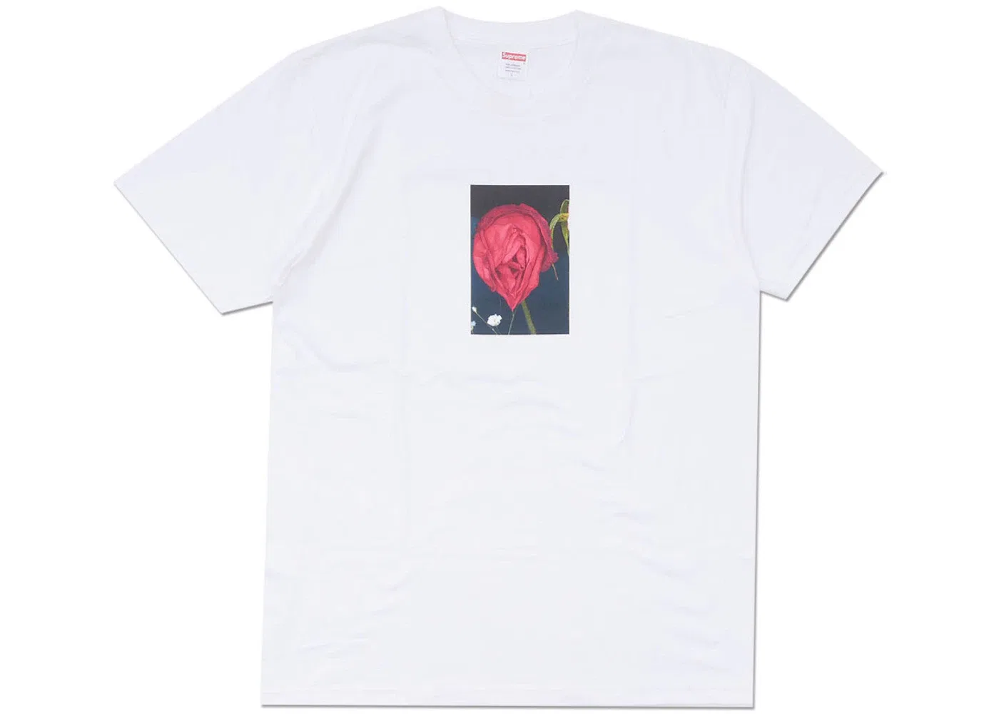 Мужская футболка с принтом Supreme Araki Rose Tee, White