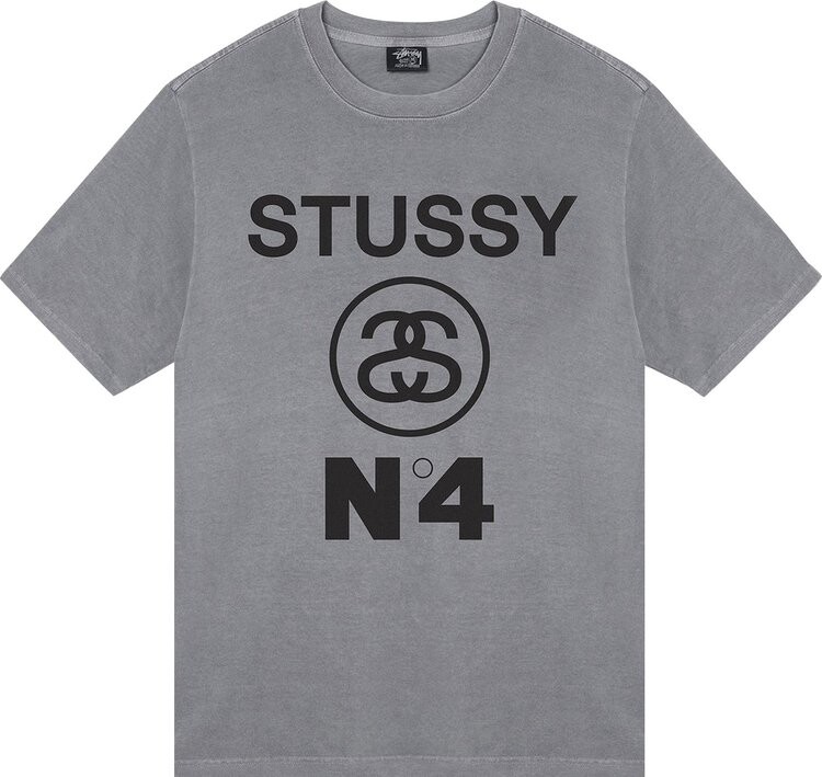 

Футболка Stussy No.4 Pigment Dyed Tee 'Grey', серый